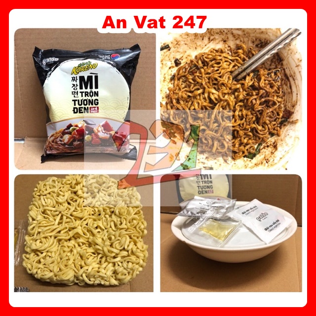 1 Thùng Mỳ Trộn Tương Đen Koreno Ăn Liền 20 gói