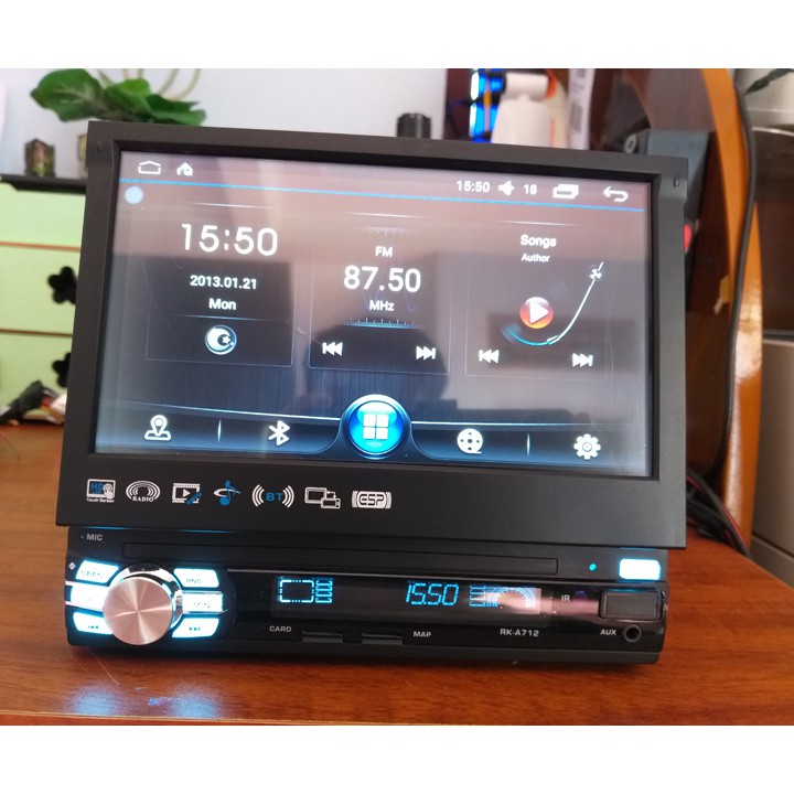 Màn hình Ô tô AdnroidTiếng Việt 1DIN tự động đóng mở màn hình RK-A712
