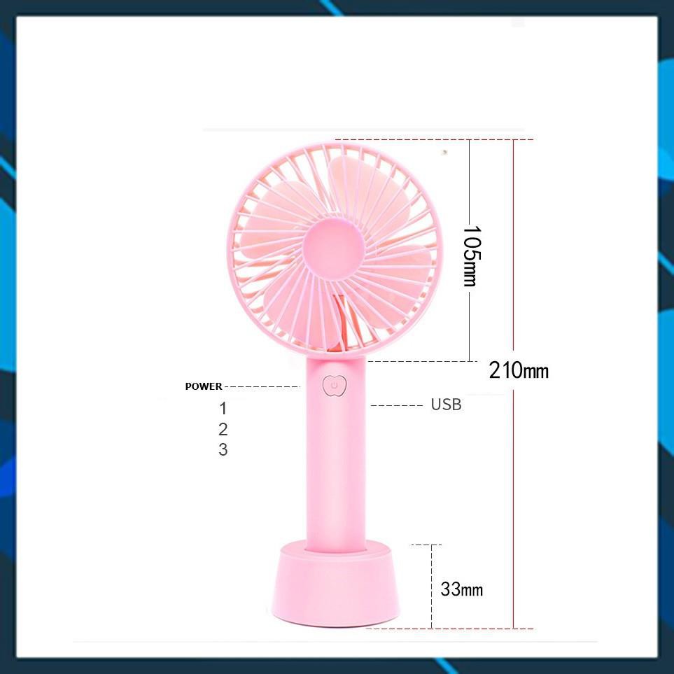 [KỊCH SÀN] Quạt mini tích điện cầm tay 3 tốc độ, hàng chính hãng- Bảo hành 3 tháng | BigBuy360 - bigbuy360.vn