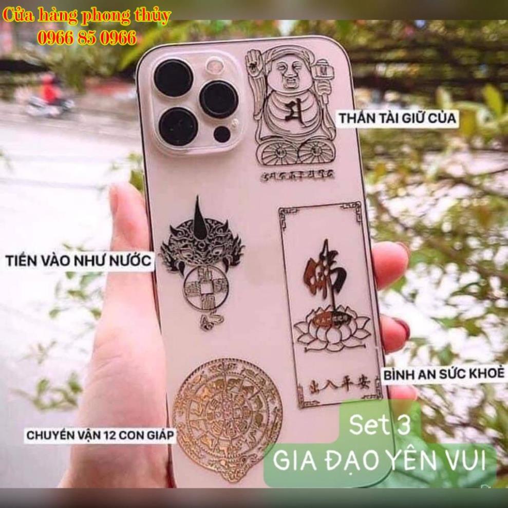 20 Combo Linh Phù Dán Điện Thoại Nhiều Chủ Đề May Mắn Tài Lộc Phong Thủy