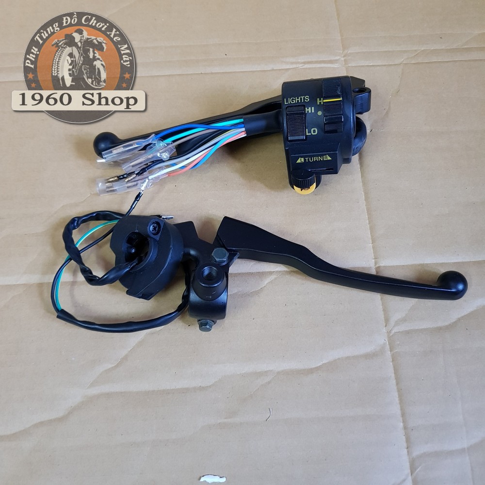 Cùm công tắc xe máy win 100 kèm tay phanh côn phù hợp độ Cafe Racer Tracker GD110 SU GN125 Win CD 67 Dream CUB