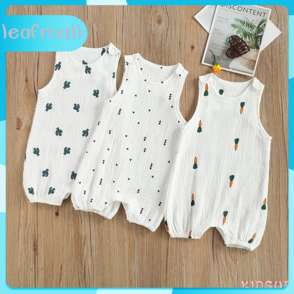 Jumpsuit Sát Nách Hoạ Tiết In Cho Bé