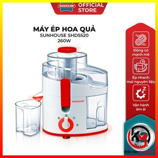 Máy, ép trái cây, máy ép hoa quả sunhouse shd5520 động cơ mạnh mẽ giữ trọn hương vị thực phẩm.