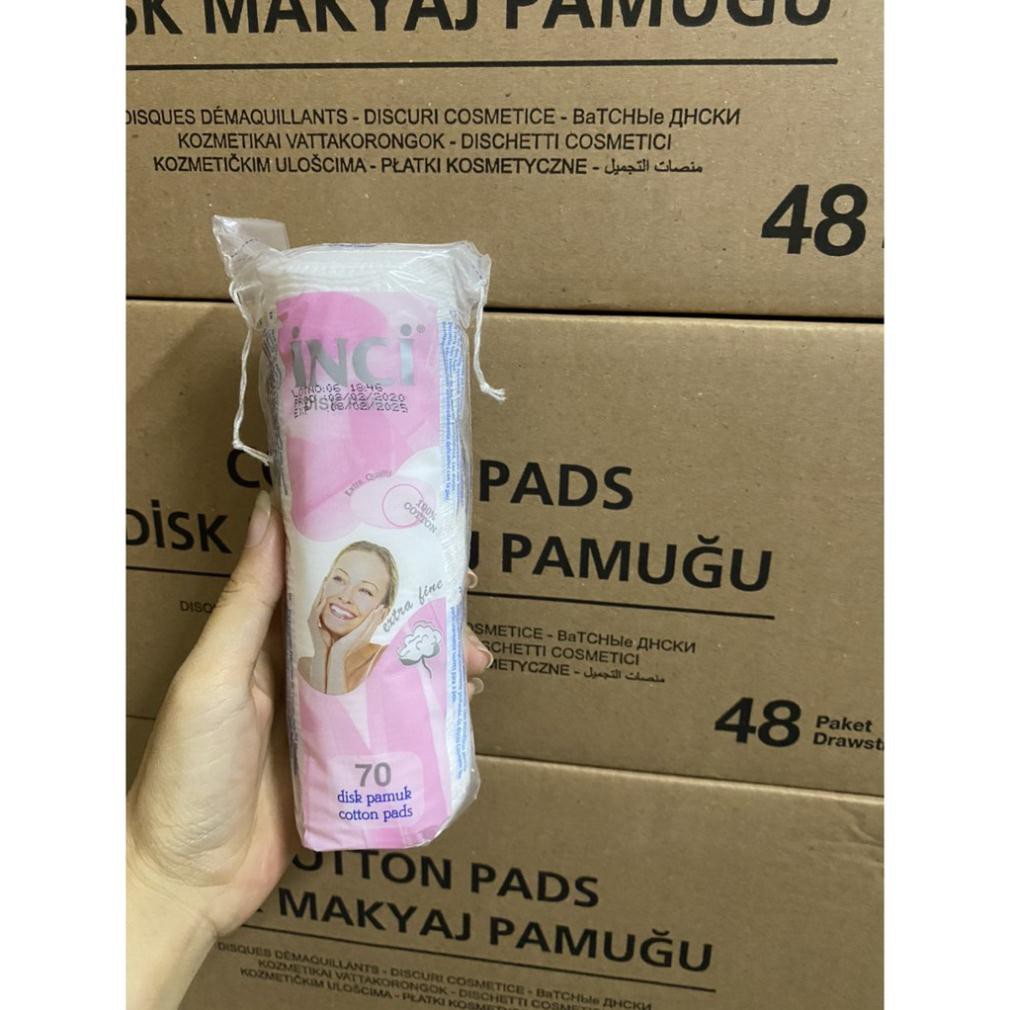 [Có sẵn] Bông tẩy trang Inci 70 miếng có khâu mép cố định (chính hãng Thổ Nhĩ Kỳ) | BigBuy360 - bigbuy360.vn