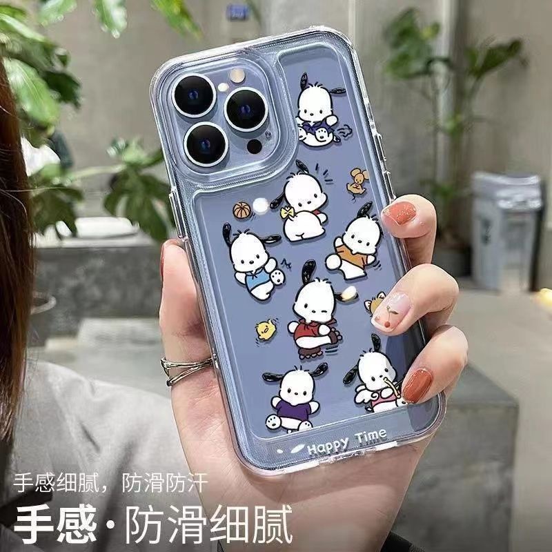 SANRIO Ốp Điện Thoại Cứng Trong Suốt Chống Sốc In Hình Pochacco Sang Trọng Cho iPhone 14 11 13 12 X XS Pro Max xr Mini xr
