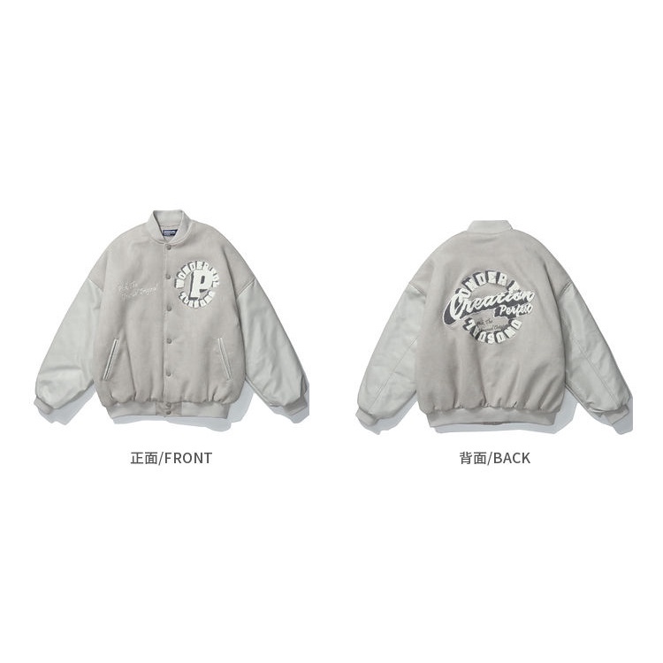 Áo Khoác Bóng Chày Cài Khuy Dáng Rộng Thời Trang Cho Nam Và Nữ