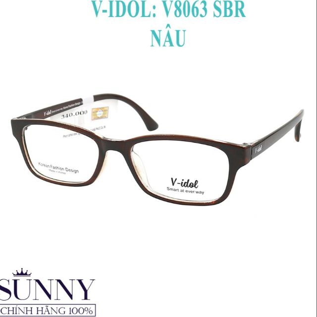 Gọng kính nam nữ chính hãng Vidol V8063 - 3 màu khác nhau - kèm tem thẻ bảo hành toàn quốc
