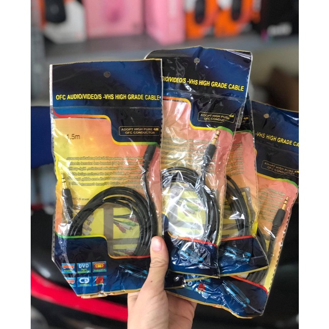 Dây loa 1 ra 1 jack 3.5mm dài 1.5m 3m 5m hàng chất lượng giá tốt BUNOC's