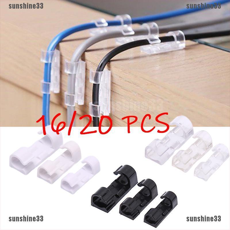 Set 20 Kẹp Cố Định Dây Cáp Tự Dính Bằng Nhựa Tiện Lợi | BigBuy360 - bigbuy360.vn