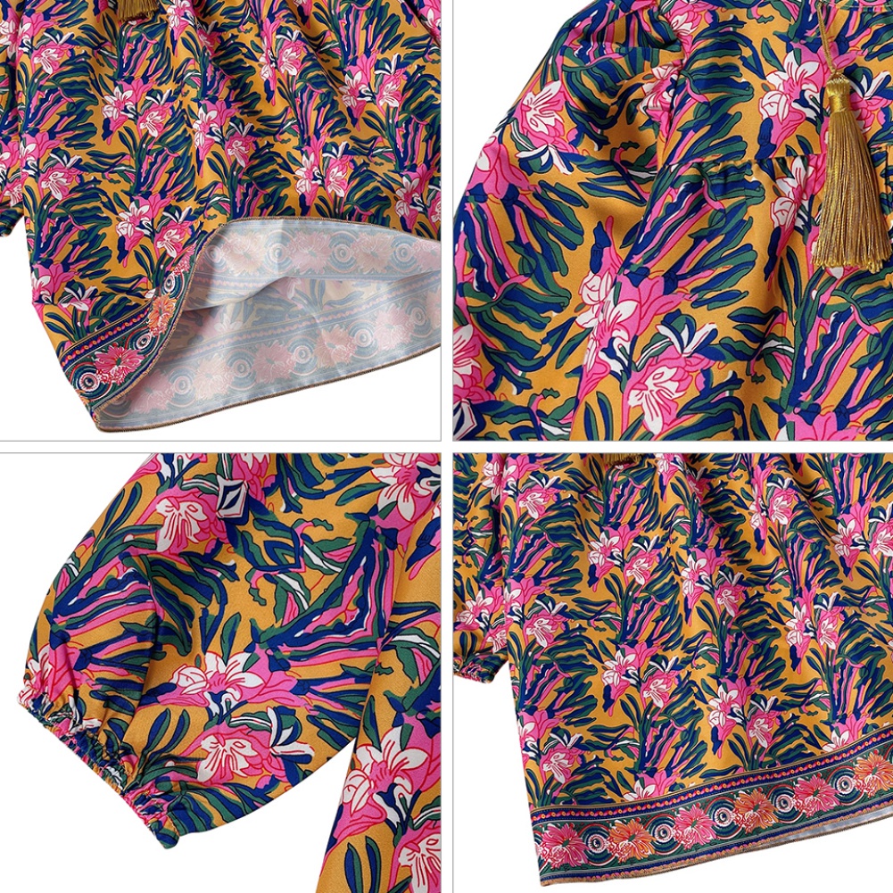 Đầm Công Chúa Tay Dài In Hoa Thời Trang Mùa Thu Cho Bé Gái Se7en