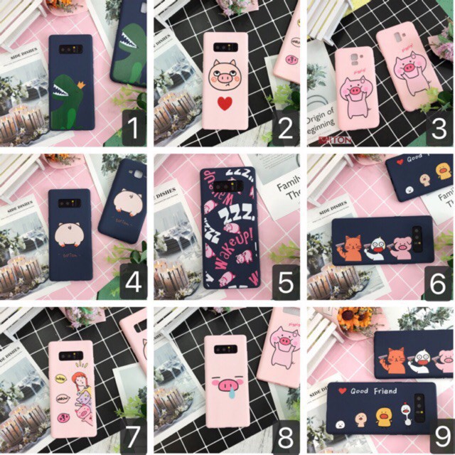 Ốp lưng dẻo Galaxy J6 | S8plus | S9plus | Note 8 - Ốp dẻo in hình nhân vật ngộ nghĩnh