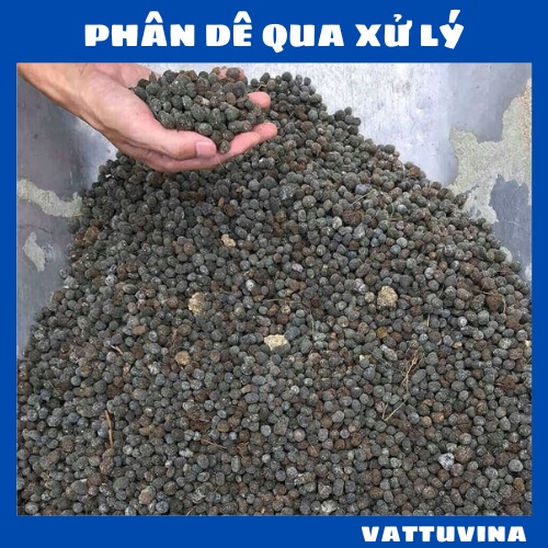 PHÂN DÊ QUA XỬ LÝ Chuyên dùng cho hoa kiểng, phong lan, Rau sạch 1 TÚI 1kg - Vật tư Vina
