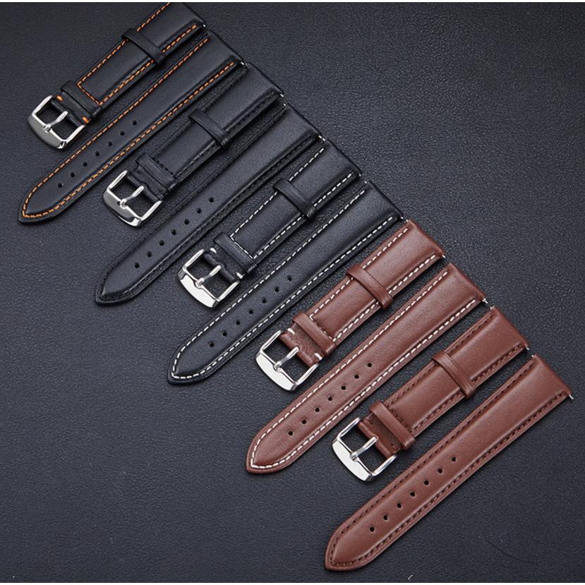 18 20mm 22mm Leather Wristwatch Band Quick Release Watch Strap For Fossil Huawei