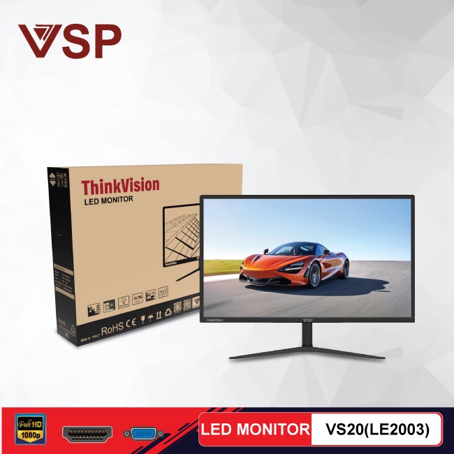 Màn hình máy tính 20inch VSP VS20 (LE2003) VGA HDMI 1600 X900P 75Hz 5ms TN - Hàng chính hãng