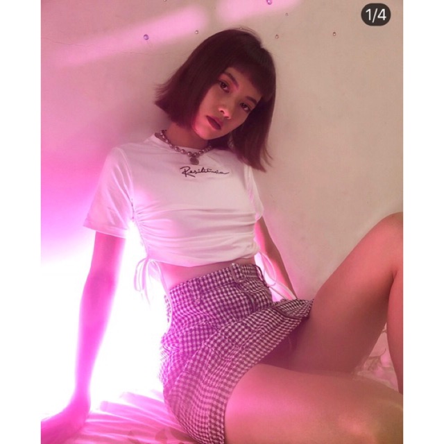 🆙 Áo Croptop Thêu Rút Eo 2 Bên