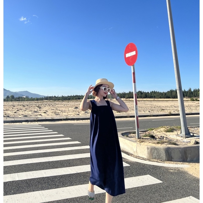 Đầm đi biển suông dài lưng chéo xòe rộng Princess Dress - Miahou closet