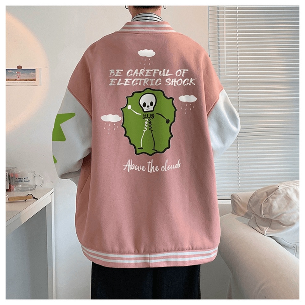 (FREE SHIP) ÁO KHOÁC BOMBER NAM HỌA TIẾT BỘ SƯƠNG XANH SIÊU CUTE CHẤT LỪ TK 2022