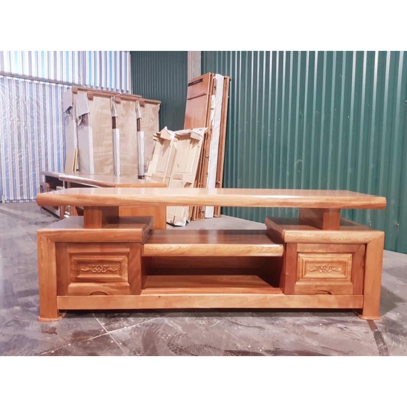 Kệ TV gỗ xoan đào, sồi kích thước 1m2 cao 60cm