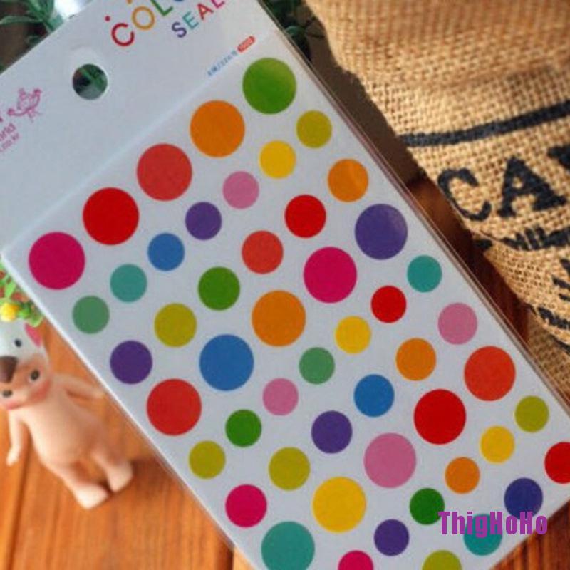 Bộ 6 nhãn dán màu cầu vồng đáng yêu trang trí nhật ký/sổ tay đa năng