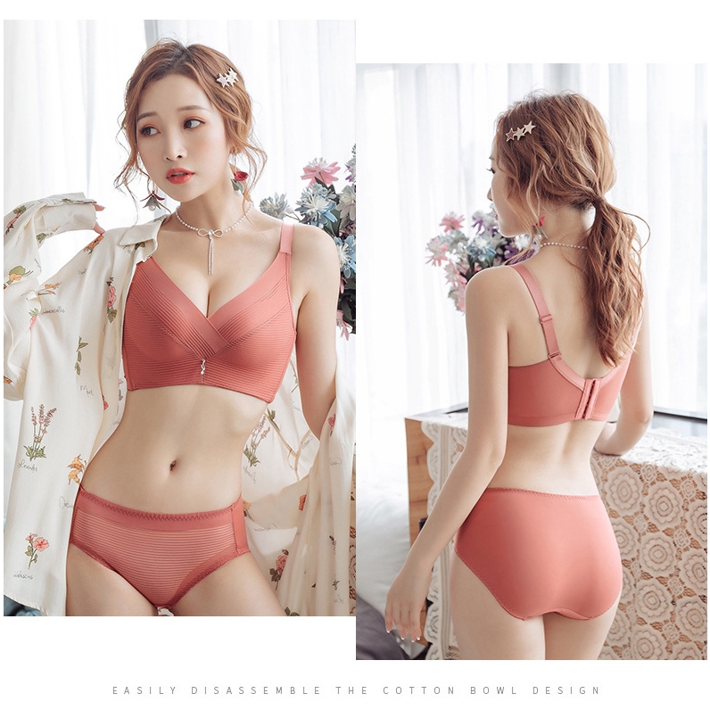 Underwear gathered sexy thin bra set | BigBuy360 - bigbuy360.vn