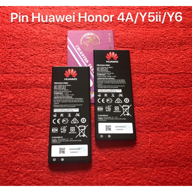 Pin Huawei Honor 4A/Y5ii/Y6(mã pin HB4342A1RBC)