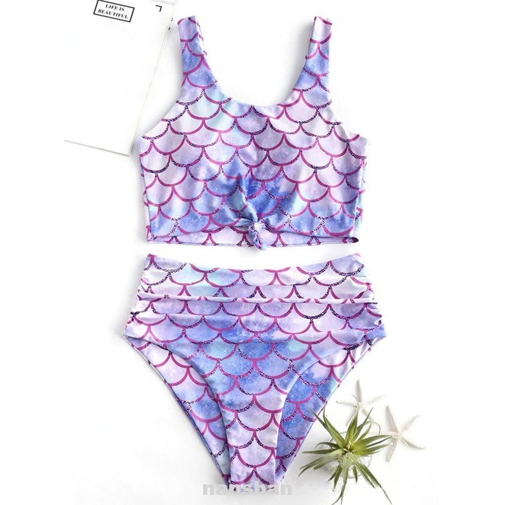 Bộ Đồ Bơi 2 Mảnh Không Tay Lưng Cao Thời Trang Mùa Hè Quyến Rũ Cho Nữ | BigBuy360 - bigbuy360.vn