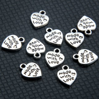 10 Chiếc Hợp Kim Mặt Dây Chuyền Hình Tình Yêu Với Từ Dành Cho Đính Hạt Trang Sức Thủ Công DIY Trang Sức Làm