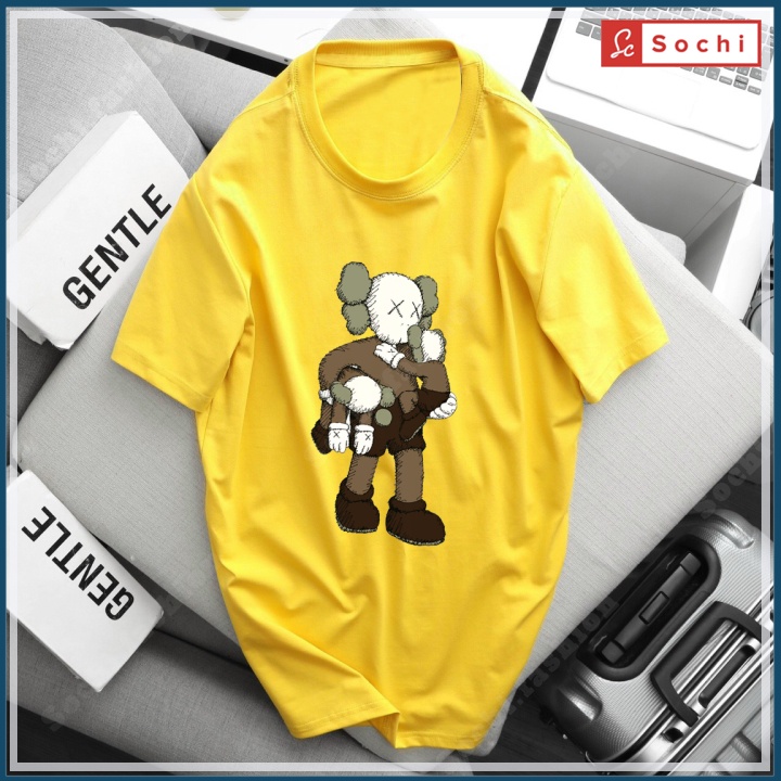 Áo thun nam cổ tròn , áo phông nam cổ tròn thời trang in KAWS mã GZ.112