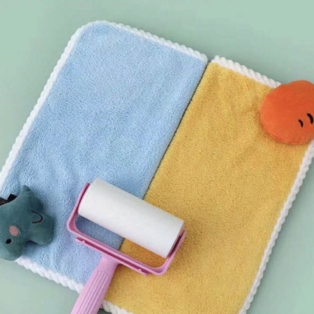 Khăn lau tay nhà bếp, phòng tắm treo tường thấm hút nhanh hình thú dễ thương có kèm móc treo tiện dụng - TiNa’s House