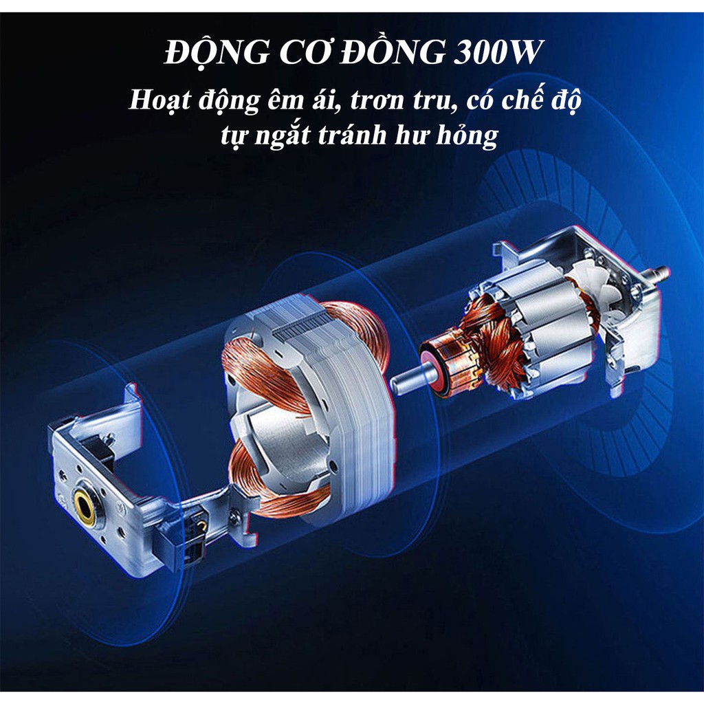 Máy Xay Thịt, Giò Chả, Tỏi Ớt Công Suất Lớn Dành Cho Gia Đình, Cửa Hàng- Công suất 300W, Bảo hành 12 tháng