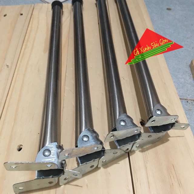 Bộ 4 chân bàn gấp bằng sắt ống cao 40cm, dễ dàng lắp ráp