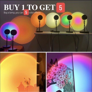 Đèn hoàng hôn 𝗦𝗜𝗘̂𝗨 𝗛𝗢́𝗧 𝗧𝗜𝗞𝗧𝗢𝗞 4 IN 1 chuyển đổi 4 màu, đèn led trang trí chụp ảnh quay video livestream