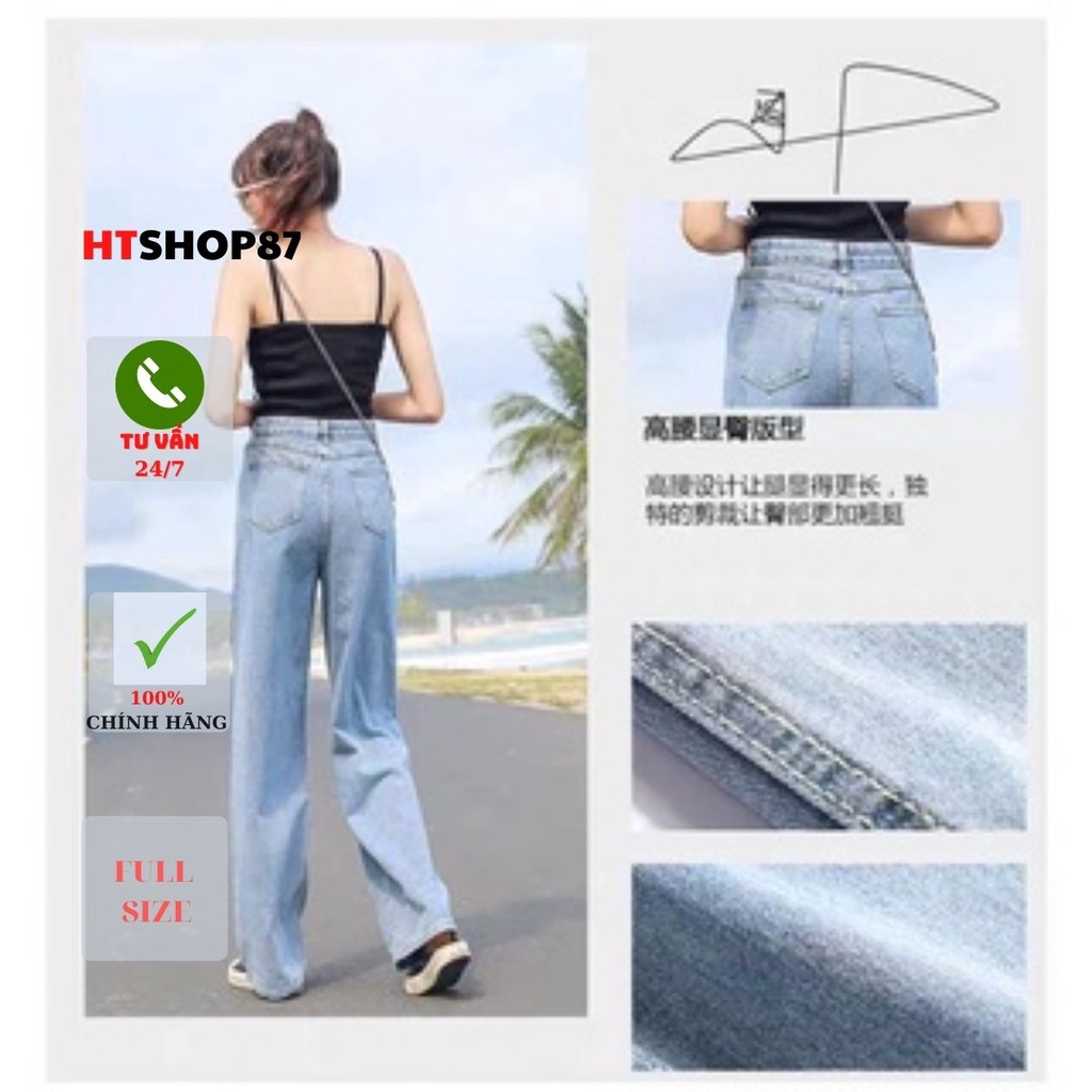 Quần bò jean nữ lưng cao 2022 phiên bản mới mùa xuân Hàn Quốc | BigBuy360 - bigbuy360.vn