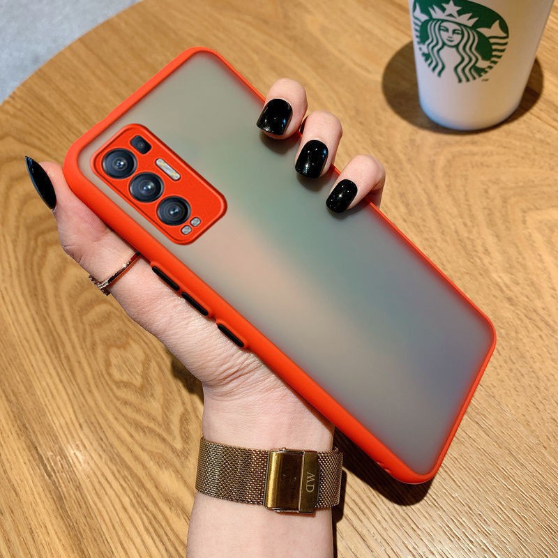 Ốp điện thoại cứng mặt nhám trong suốt chống sốc dành cho Oppo Reno 7 6Z 6 5 Pro 4 Se 3 Reno7 Reno6 Reno5 Reno4 Reno3 Pro 2 2z 2f 5G 4G 2022