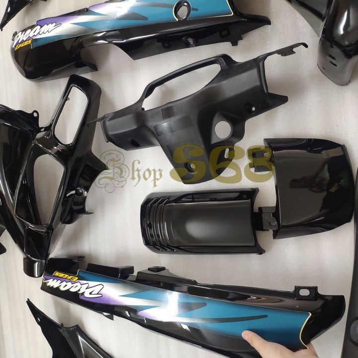 Bộ dàn áo xe Dream lùn màu Đen  Bộ nhựa ABS nguyên sinh xe Dream 3 cao cấp -S1351