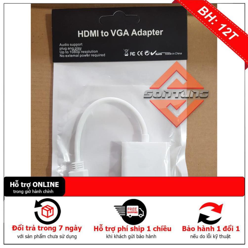 [BH12TH] [NEW]Cáp chuyển đổi tín hiệu từ HDMI sang VGA ( HDMI to VGA )