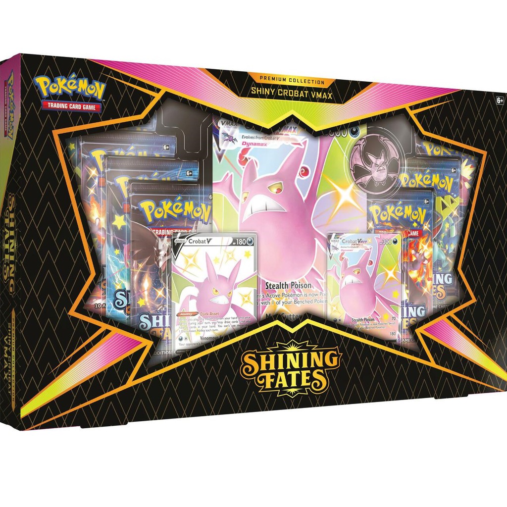 Hộp Bài Pokemon TCG Shining Fates Premium Collection Box Dragapult / Crobat V - Chính Hãng