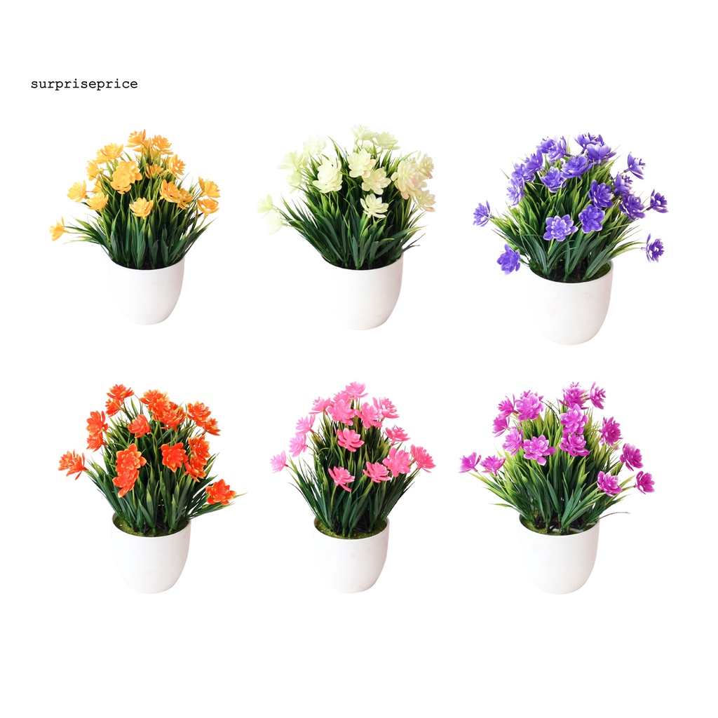 Chậu Hoa Sen Nhân Tạo Bằng Nhựa Chống Phai Màu Để Bàn Trang Trí