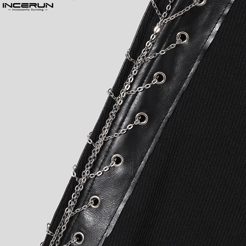 Áo ba lỗ INCERUN sát nách cột dây thời trang mùa hè cho nam