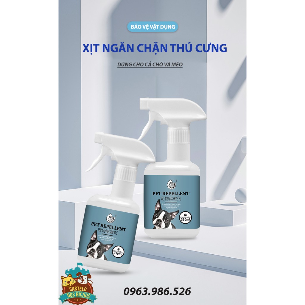 Xịt Xua Đuổi Chó Mèo - Xịt Không Cho Chó Mèo Nghịch Đồ Chính Hãng