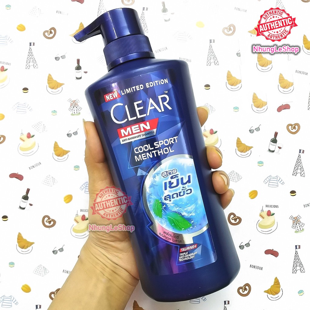 [Chuẩn Thailan] Dầu Gội Clear Men Clear Bạc Hà Thái Lan Mẫu Mới 450ml 480ml