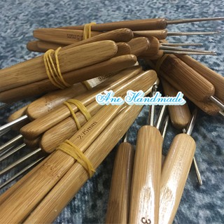 Kim móc cán gỗ, móc len cán gỗ