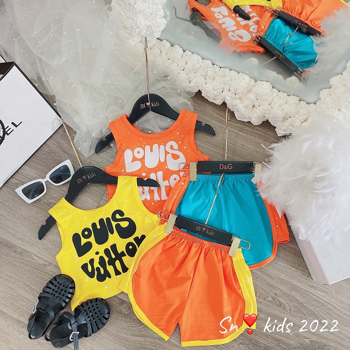 BỘ HÈ 3 Lỗ Phối Sắc SIze Đại cho bé gái siêu cute kèm ảnh thật (dáng áo croptop)