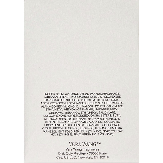 [Hàng Hiệu] Nước hoa nữ Vera Wang Eau De Parfum Spray 100ml USA