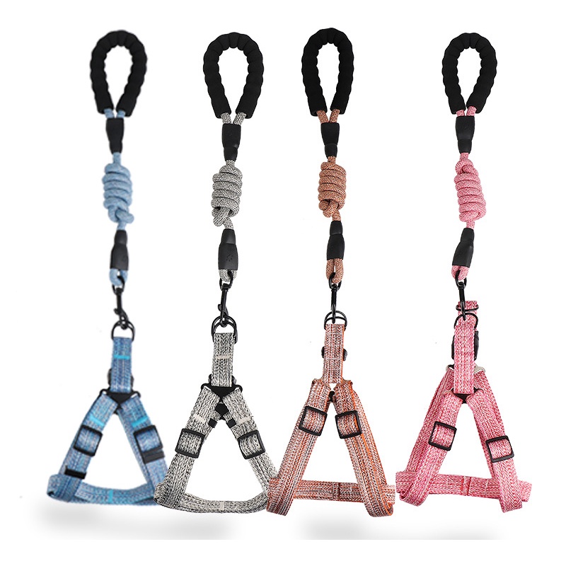 Dây Dắt Dạng Yếm Cho Chó Mèo Có Đệm Tay Cầm Dày Dặn, 2 Lớp, Yếm Vải Cao Cấp Siêu Chắc Bền Đẹp Nhiều Màu