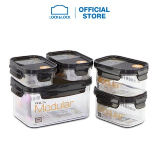 BỘ 5 HỘP BẢO QUẢN LOCK&LOCK BISFREE MODULAR LBF402S5