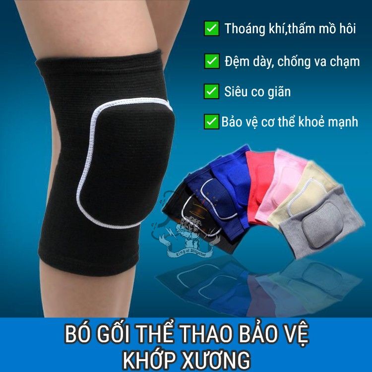 Bộ 2 Bó Gối, Có Đệm Bọt Biển Dày Bảo Vệ Các Khớp Đầu Gối Co Giãn Đàn Hồi, Thể Dục, Chạy Bộ, Đạp Xe [GP4]