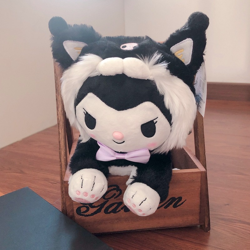 SANRIO Búp Bê Nhồi Bông Mềm Mại Hình Kuromi Đáng Yêu