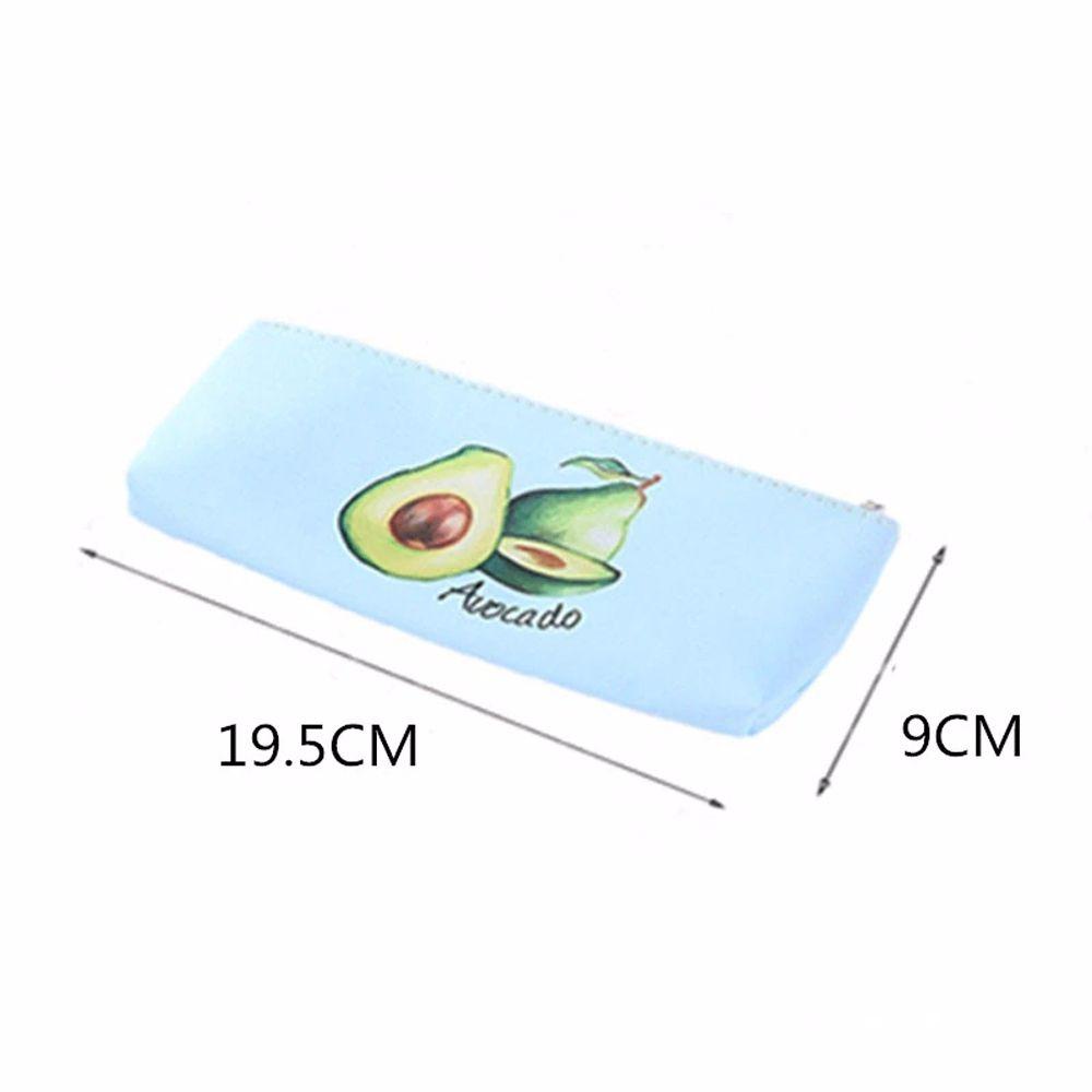 Túi Đựng Bút Chì Sức Chứa Lớn Họa Tiết Quả Bơ Dễ Thương Cho Học Sinh Ốp