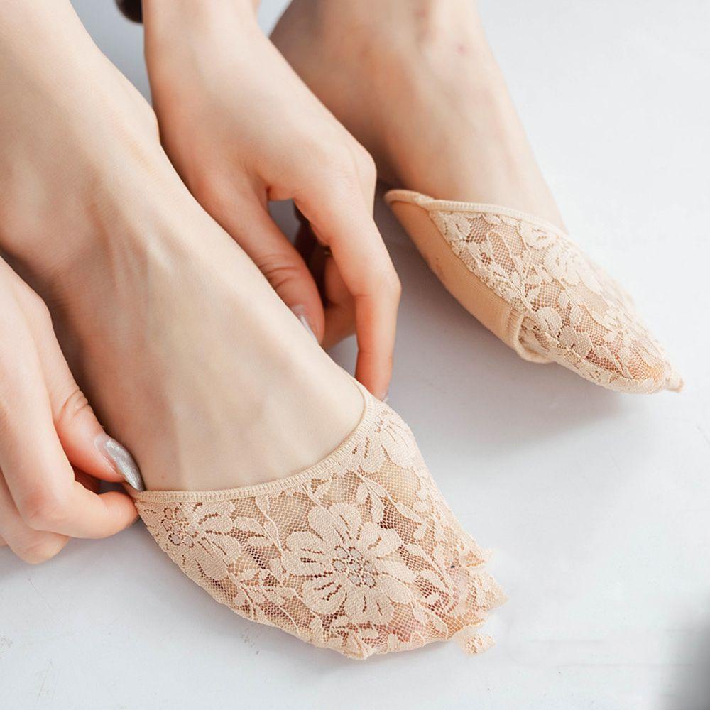 Đôi Vớ Lưới Ngắn Màu Trơn Không Trượt Thời Trang Mùa Hè Cho Nữ